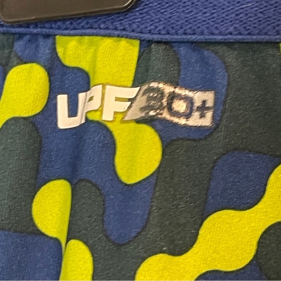 UNDER ARMOUR HeatGear Armour Compression Leggings Blue Green Camo Print Size YLG - Picture 4 of 7